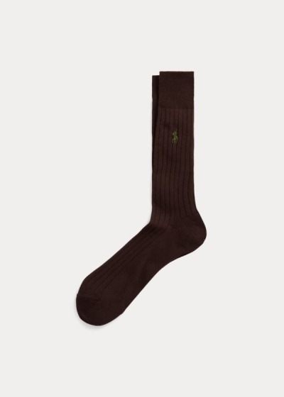 Calcetines Polo Ralph Lauren Hombre Marrom Oscuro - Egyptian Cotton Dress - AONPF2084